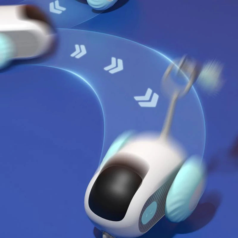 Juguete Interactivo para Gatos con Control Remoto, Coche Inteligente USB Recargable, Movimiento Autónomo y Persecución Automática, Diversión y Ejercicio para Mascotas