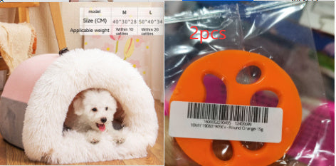 Cama cálida portátil para perros y gatos – Pelo largo, antihumedad, ideal para invierno