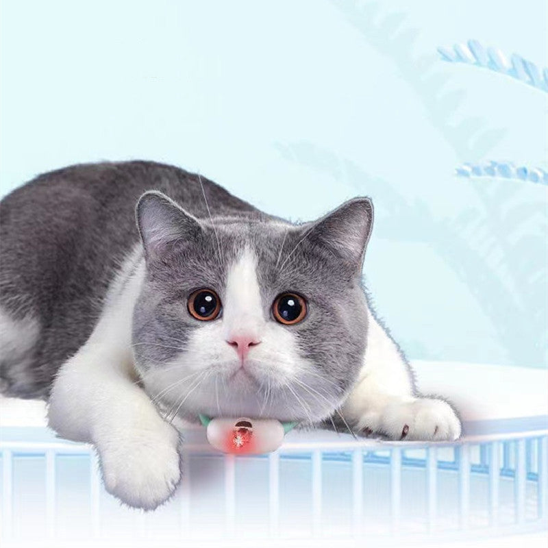 Juguete Automático para Gatos Láser Inteligente Collar para Maullar Electricidad USB para Gatitos Juguetes Divertidos Interactivos Artículos de Entrenamiento para Mascotas