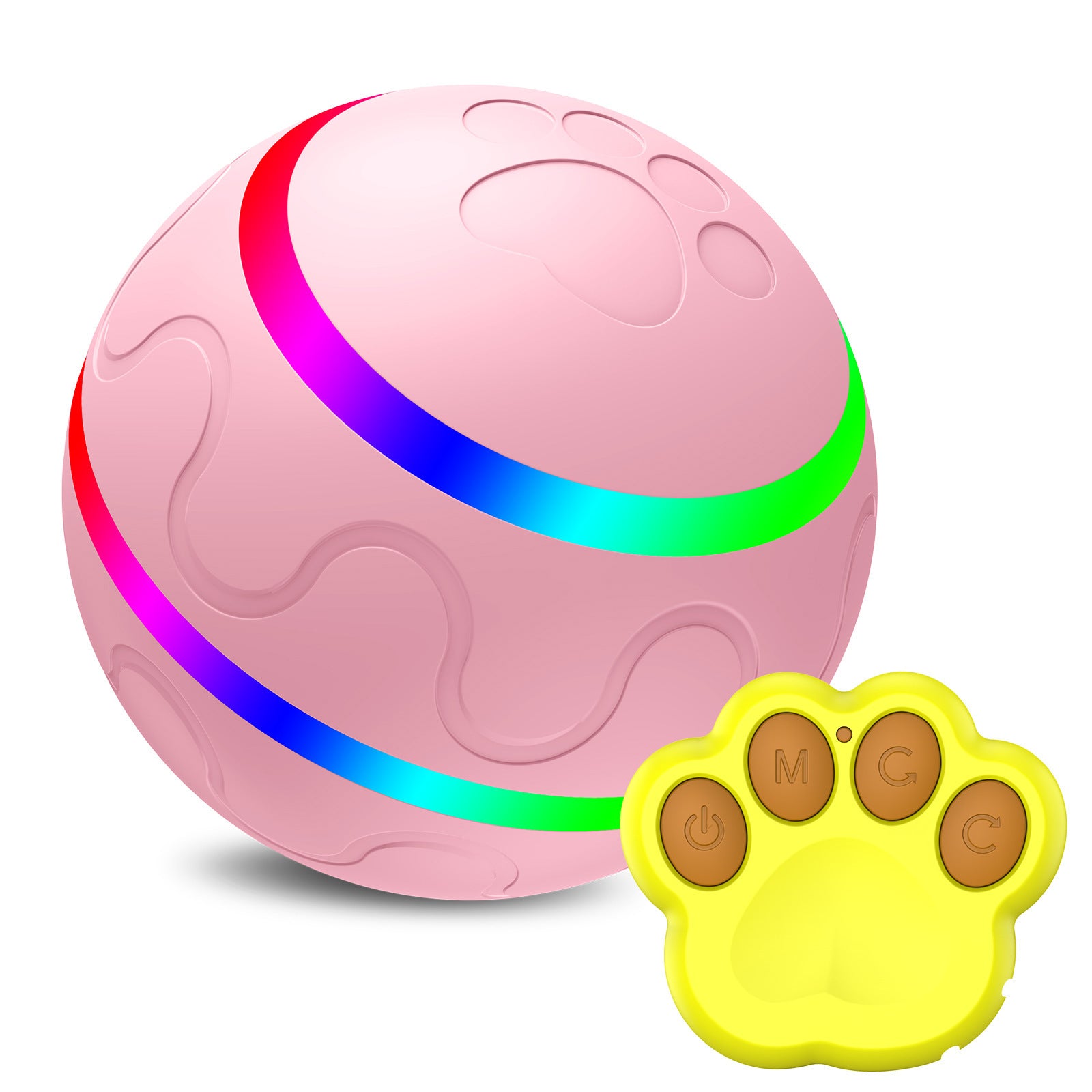 Pelota Electrónica para Gatos – Recargable por USB, Rotación Automática y Diversión Interactiva