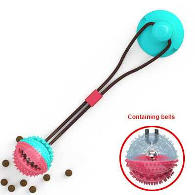 Juguete Interactivo de Silicona para Perros con Ventosa – Pelota para Morder, Limpieza Dental y Entrenamiento de Mascotas