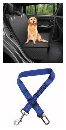 Protector de Asiento Trasero para Coche – Hamaca de Viaje para Perros con Malla, Cremallera y Bolsillo