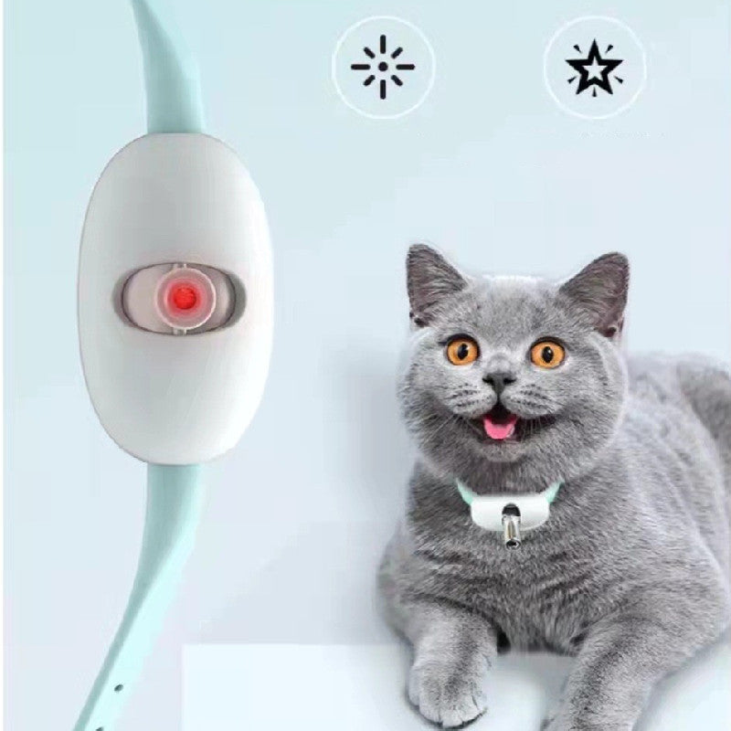 Juguete Automático para Gatos Láser Inteligente Collar para Maullar Electricidad USB para Gatitos Juguetes Divertidos Interactivos Artículos de Entrenamiento para Mascotas