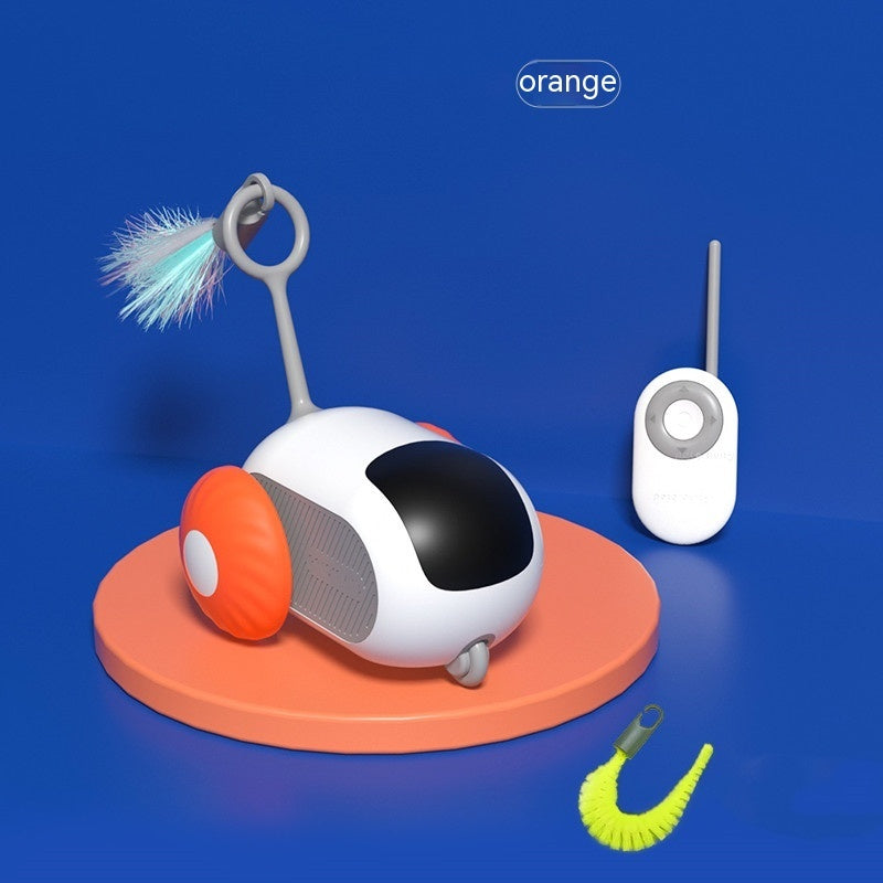 Juguete Interactivo para Gatos con Control Remoto, Coche Inteligente USB Recargable, Movimiento Autónomo y Persecución Automática, Diversión y Ejercicio para Mascotas