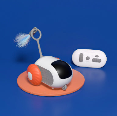 Juguete Interactivo para Gatos con Control Remoto, Coche Inteligente USB Recargable, Movimiento Autónomo y Persecución Automática, Diversión y Ejercicio para Mascotas