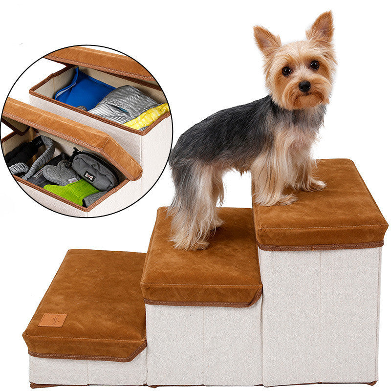 Escalera Multifuncional para Perros – Plegable y con Almacenamiento Incorporado