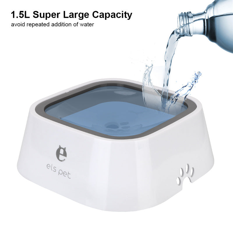 🐾 Tazón Dispensador de Agua para Gatos y Perros 1.5L | Bebedero Portátil con Flotador Antidesbordamiento, Bebida Lenta y Antisalpicaduras | Fuente de Agua de ABS y PP para Mascotas
