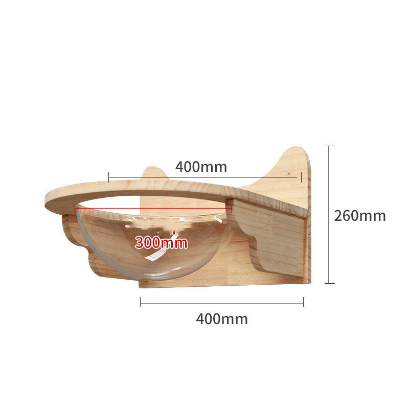 Accesorios de Pared para Gatos – Escalera y Plataforma de Madera Maciza para Trepar y Jugar