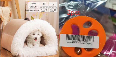 Cama cálida portátil para perros y gatos – Pelo largo, antihumedad, ideal para invierno