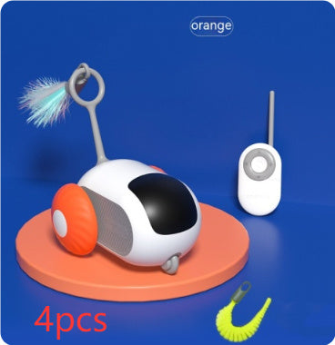Juguete Interactivo para Gatos con Control Remoto, Coche Inteligente USB Recargable, Movimiento Autónomo y Persecución Automática, Diversión y Ejercicio para Mascotas