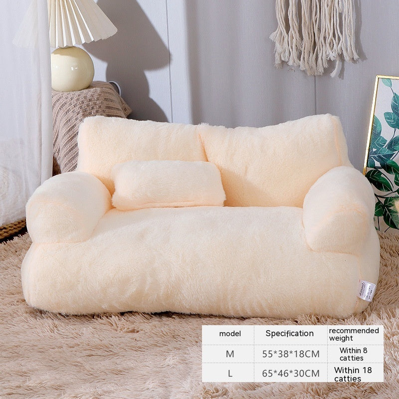 Sofá Cama de Lujo para Gatos, Nido de Invierno Caliente para Mascotas, Cama para Perros y Gatos Pequeños y Medianos, Cama Cómoda de Felpa para Cachorros.