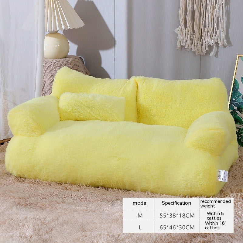 Sofá Cama de Lujo para Gatos, Nido de Invierno Caliente para Mascotas, Cama para Perros y Gatos Pequeños y Medianos, Cama Cómoda de Felpa para Cachorros.