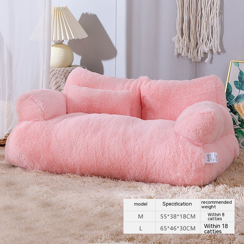 Sofá Cama de Lujo para Gatos, Nido de Invierno Caliente para Mascotas, Cama para Perros y Gatos Pequeños y Medianos, Cama Cómoda de Felpa para Cachorros.