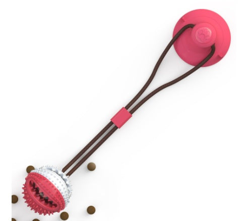 Juguete Interactivo de Silicona para Perros con Ventosa – Pelota para Morder, Limpieza Dental y Entrenamiento de Mascotas