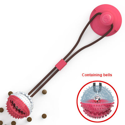 Juguete Interactivo de Silicona para Perros con Ventosa – Pelota para Morder, Limpieza Dental y Entrenamiento de Mascotas