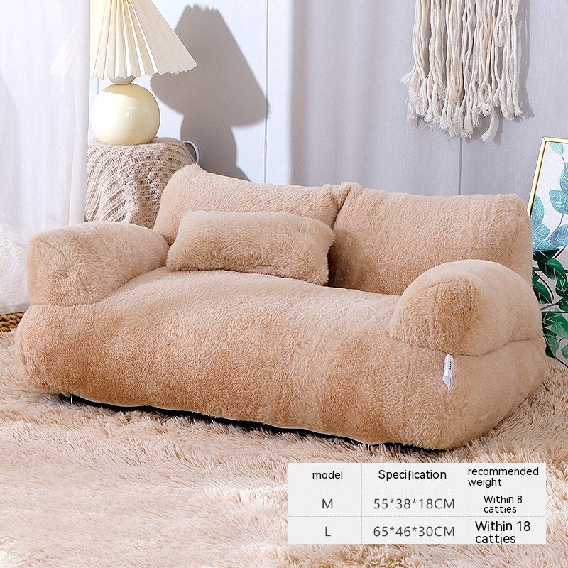 Sofá Cama de Lujo para Gatos, Nido de Invierno Caliente para Mascotas, Cama para Perros y Gatos Pequeños y Medianos, Cama Cómoda de Felpa para Cachorros.
