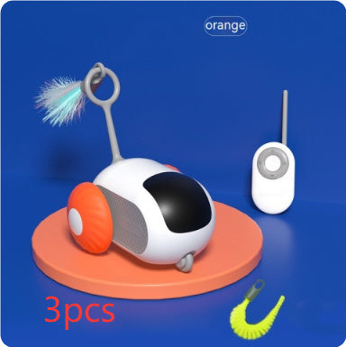 Juguete Interactivo para Gatos con Control Remoto, Coche Inteligente USB Recargable, Movimiento Autónomo y Persecución Automática, Diversión y Ejercicio para Mascotas