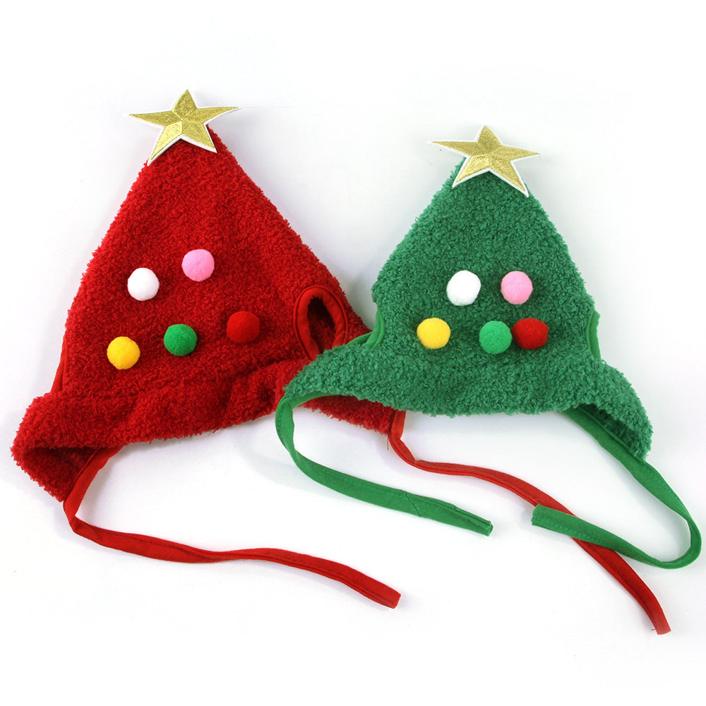 Sombrero de Navidad para Gatos y Perros – Diseño en Forma de Árbol, Ideal para Fotos y Celebraciones