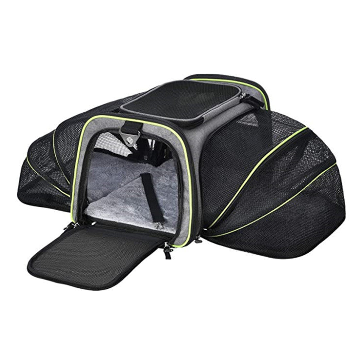 Transportadora Expandible para Gatos y Perros - Aprobada por Aerolíneas, Plegable y con Cintas Reflectivas