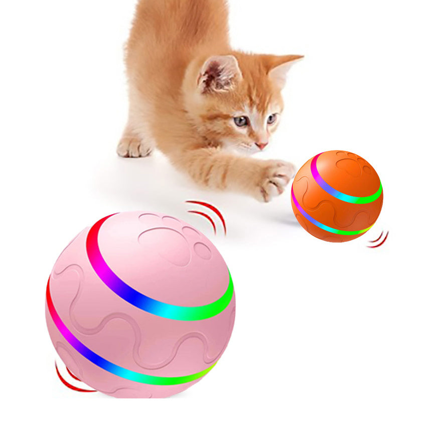 Pelota Electrónica para Gatos – Recargable por USB, Rotación Automática y Diversión Interactiva