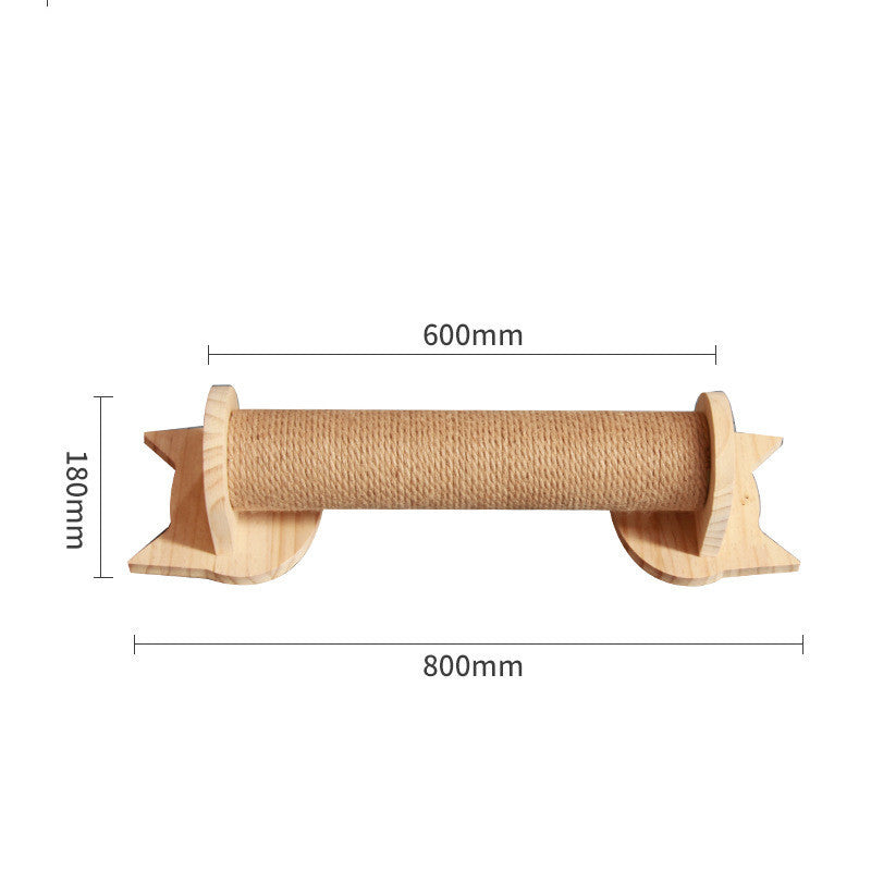 Accesorios de Pared para Gatos – Escalera y Plataforma de Madera Maciza para Trepar y Jugar
