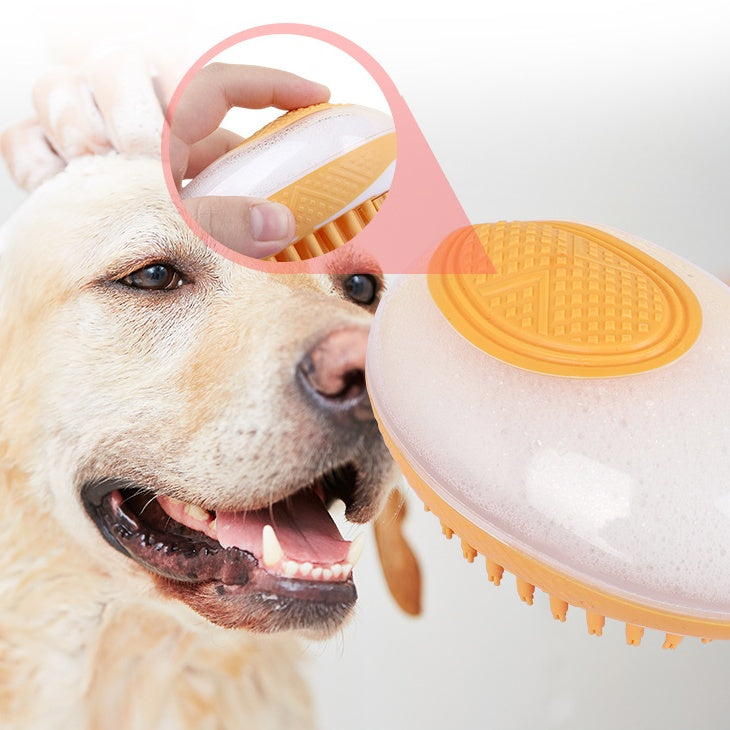 Cepillo de Baño 2 en 1 para Perros y Gatos | Masaje SPA con Silicona Suave, Peine de Ducha y Cuidado del Pelo | Herramienta de Limpieza y Relajación para Mascotas