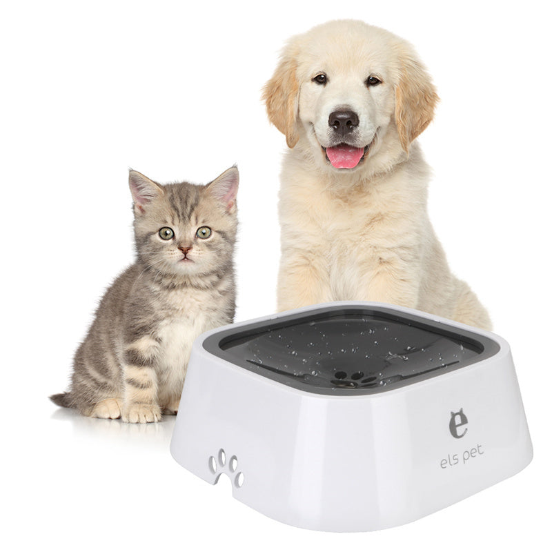 🐾 Tazón Dispensador de Agua para Gatos y Perros 1.5L | Bebedero Portátil con Flotador Antidesbordamiento, Bebida Lenta y Antisalpicaduras | Fuente de Agua de ABS y PP para Mascotas