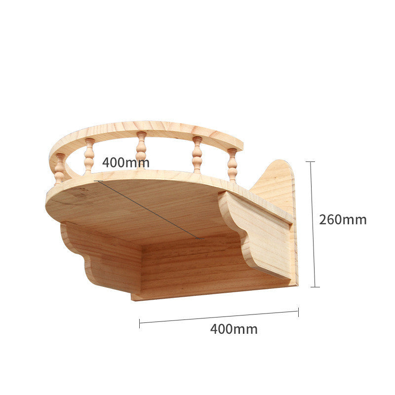 Accesorios de Pared para Gatos – Escalera y Plataforma de Madera Maciza para Trepar y Jugar