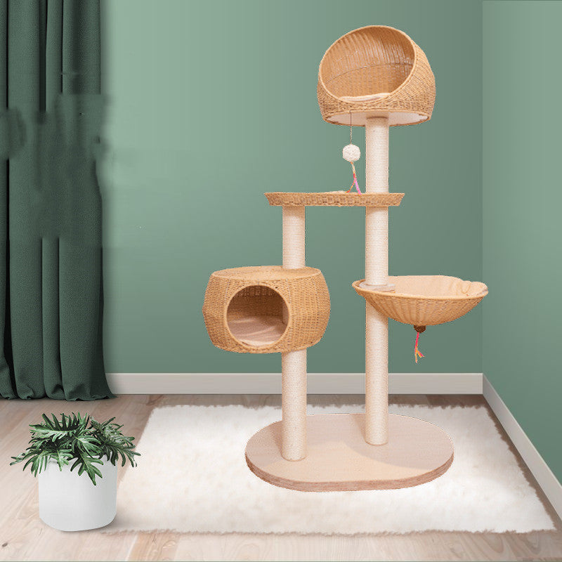 Torre de Escalada para Gatos – Madera Maciza con Diseño de Múltiples Niveles