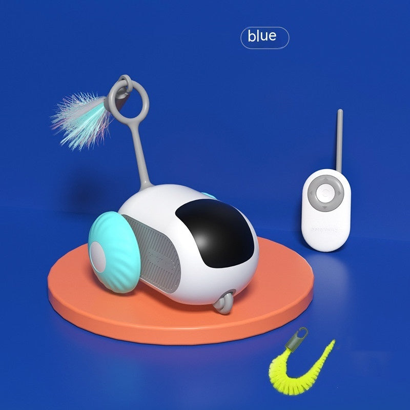 Juguete Interactivo para Gatos con Control Remoto, Coche Inteligente USB Recargable, Movimiento Autónomo y Persecución Automática, Diversión y Ejercicio para Mascotas