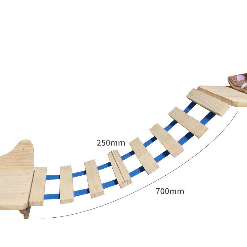 Accesorios de Pared para Gatos – Escalera y Plataforma de Madera Maciza para Trepar y Jugar