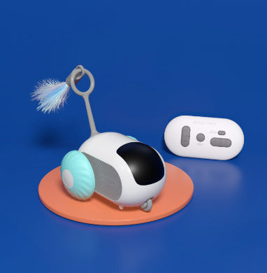 Juguete Interactivo para Gatos con Control Remoto, Coche Inteligente USB Recargable, Movimiento Autónomo y Persecución Automática, Diversión y Ejercicio para Mascotas