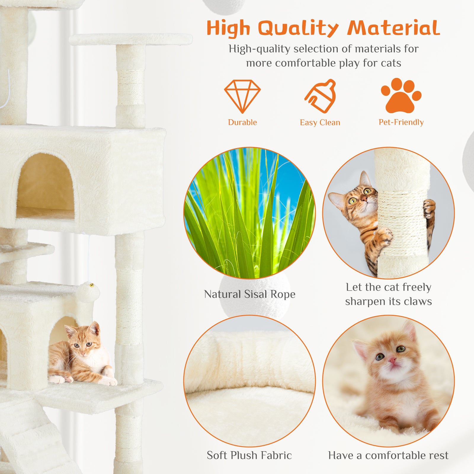 Centro de Juego para Gatos – Casa Árbol con Estructura para Trepar y Descansar