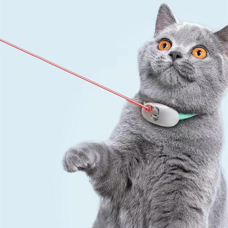 Juguete Automático para Gatos Láser Inteligente Collar para Maullar Electricidad USB para Gatitos Juguetes Divertidos Interactivos Artículos de Entrenamiento para Mascotas
