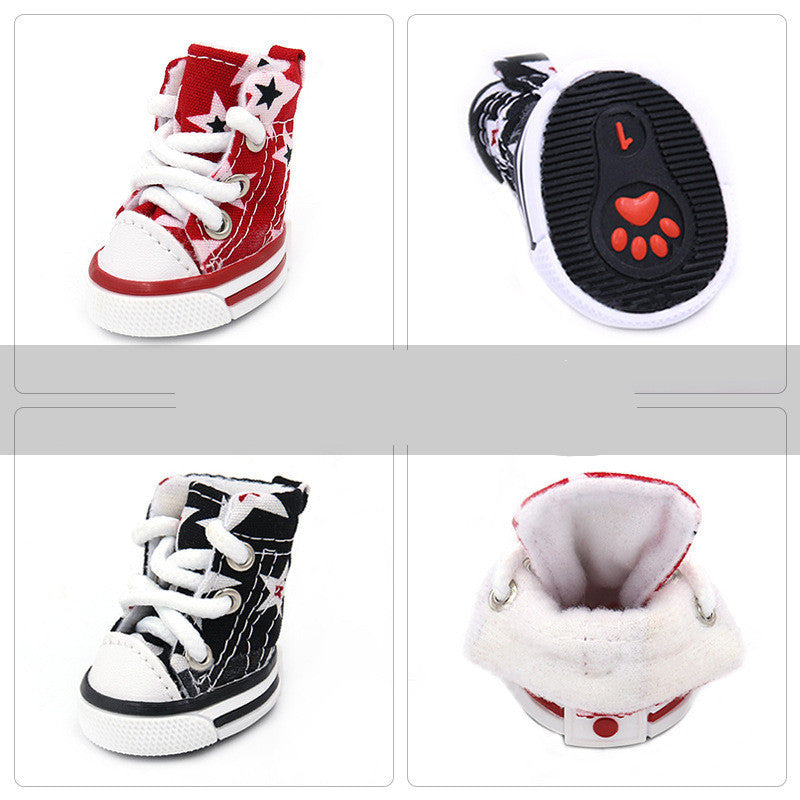 Zapatos de Lona Suaves para Perros – Juego de 2, Ideales para Todas las Estaciones