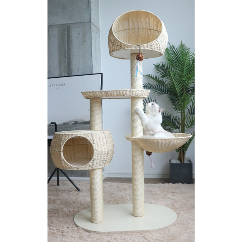 Torre de Escalada para Gatos – Madera Maciza con Diseño de Múltiples Niveles