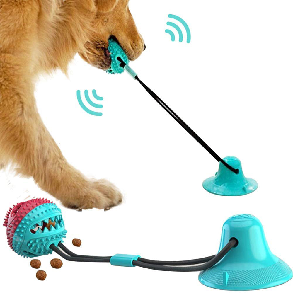 Juguete Interactivo de Silicona para Perros con Ventosa – Pelota para Morder, Limpieza Dental y Entrenamiento de Mascotas