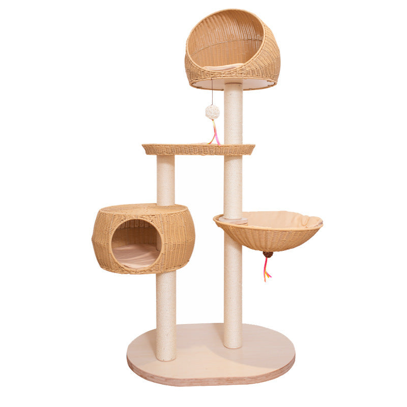 Torre de Escalada para Gatos – Madera Maciza con Diseño de Múltiples Niveles