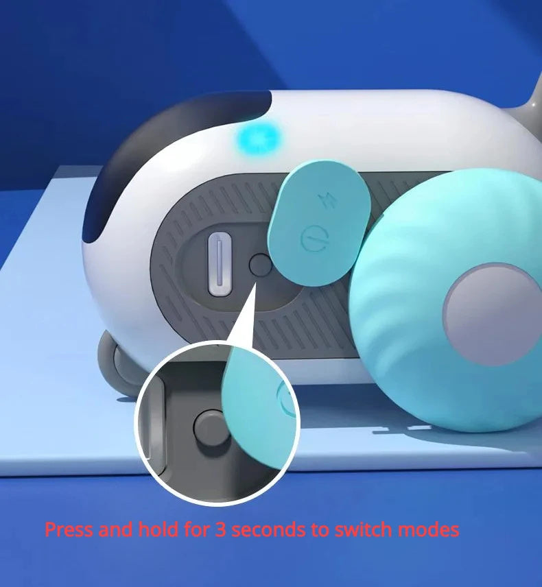 Juguete Interactivo para Gatos con Control Remoto, Coche Inteligente USB Recargable, Movimiento Autónomo y Persecución Automática, Diversión y Ejercicio para Mascotas